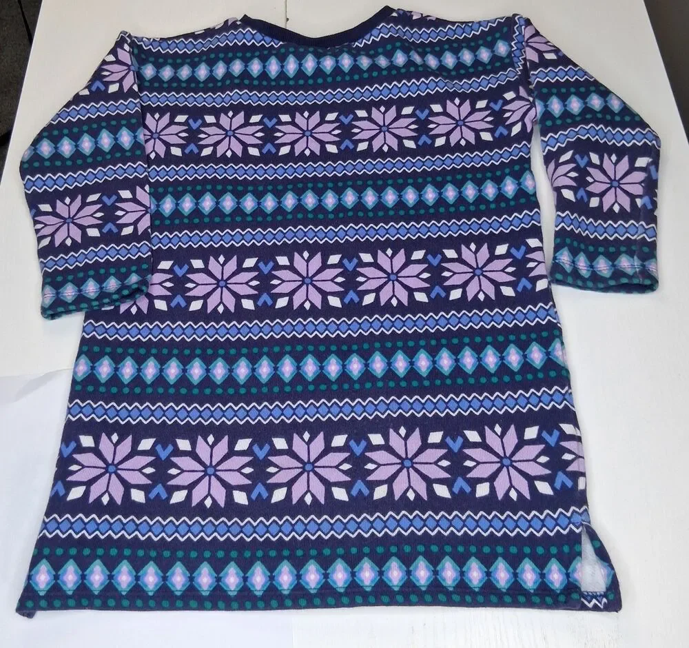 Gymboree Girl Dress Ice Dancer Fair Isle Shift Dress S (5-6)